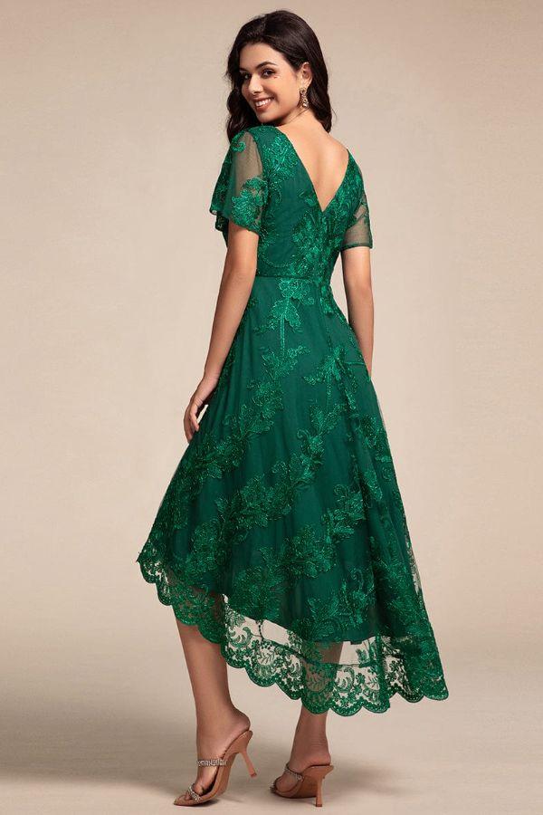 A-Line Midi Lace Dress CG0268 - COCOMELODY