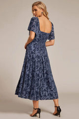 A-Line Midi Comprises Velvet Dress CG0270 - COCOMELODY