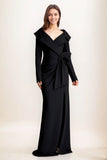 Sheath-Column Maxi Elastic Cloth Wedding Guest Dress CG0283 - COCOMELODY
