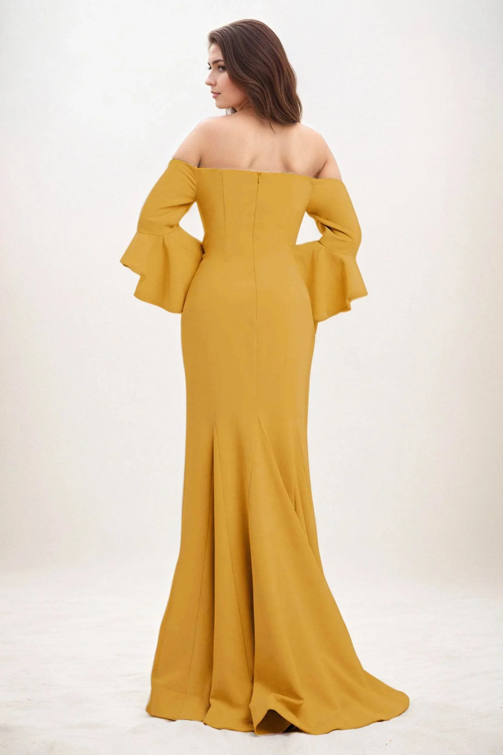 Trumpet-Mermaid Maxi Elastic Cloth Wedding Guest Dress CG0298 - COCOMELODY