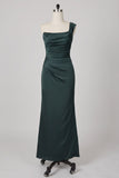 Sheath-Column Floor Length Acetate Satin Bridesmaid Dress CG0302BM