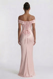 Sheath-Column Floor Length Acetate Satin Wedding Guest Dress CG0303