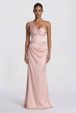 Sheath-Column Floor Length Acetate Satin Wedding Guest Dress CG0307