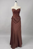 Sheath-Column Floor Length Acetate Satin Bridesmaid Dress CG0308BM