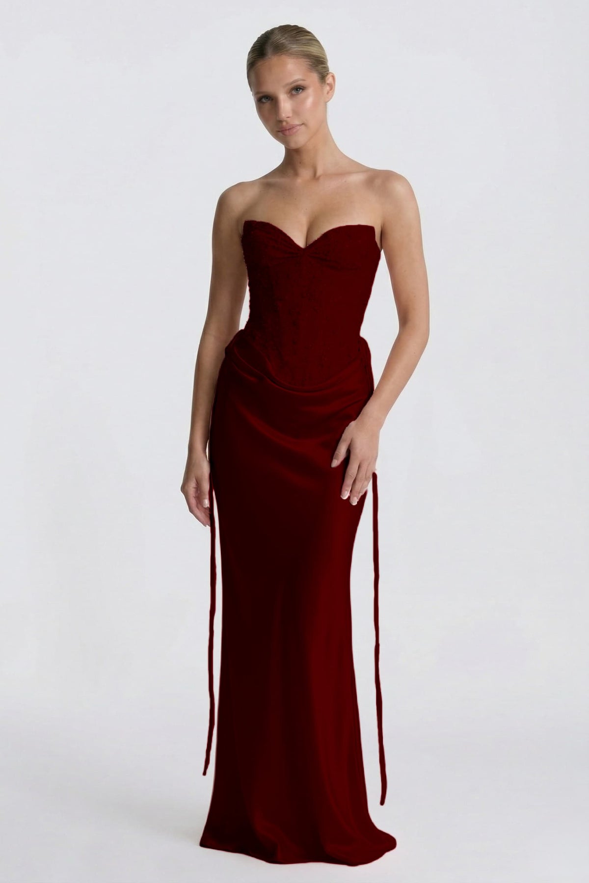 Sheath-Column Floor Length Acetate Satin Bridesmaid Dress CG0308BM