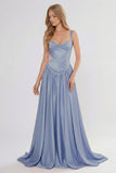 A-Line Floor Length Soft Satin Bridesmaid Dress CG0310BM