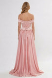 A-Line Floor Length Soft Satin Wedding Guest Dress CG0312