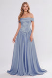 A-Line Floor Length Soft Satin Bridesmaid Dress CG0312BM