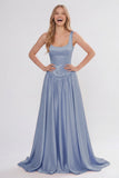 A-Line Floor Length Soft Satin Bridesmaid Dress CG0314BM