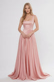A-Line Floor Length Soft Satin Bridesmaid Dress CG0314BM
