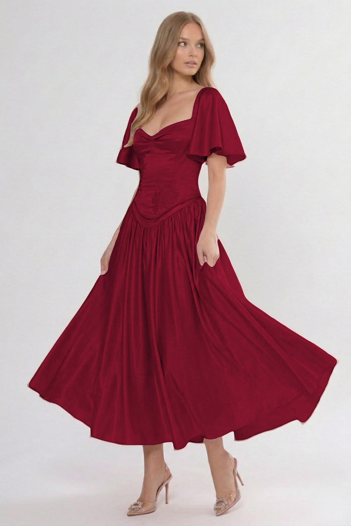 A-Line/Two Piece Ankle Length Soft Satin Bridesmaid Dress CG0317BM
