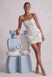 Sheath-Column Mini Lace Wedding Guest Dress CG0319