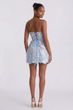 Sheath-Column Mini Lace Little White Dresses CG0319CW
