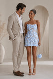 Sheath-Column Mini Lace Wedding Guest Dress CG0319