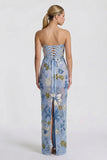 Sheath-Column Maxi Lace Wedding Guest Dress CG0320