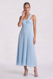 A-Line Ankle Length Chiffon Wedding Guest Dress CG0324