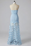 A-Line Maxi Elastic Cloth Tulle Wedding Guest Dress CG0325