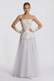 A-Line Maxi Lace Little White Dresses CG0326CW