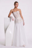 A-Line Maxi Lace Little White Dresses CG0326CW