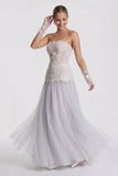 A-Line Maxi Lace Wedding Guest Dress CG0326