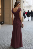 Sheath-Column Maxi Chiffon Wedding Guest Dress CG0334