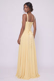A-Line Maxi Stretch Chiffon Wedding Guest Dress CG0336