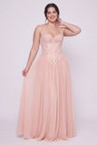 A-Line Floor-length Chiffon Lace Bridesmaid Dress CG0337BM