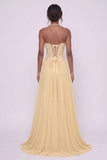 A-Line Floor-length Chiffon Lace Bridesmaid Dress CG0337BM