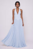 A-Line Floor-length Elastic Cloth Chiffon Bridesmaid Dress CG0344BM
