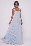 Sheath-Column Maxi Chiffon Bridesmaid Dress CG0346BM