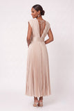A-Line Ankle Length Silk-Like Wedding Guest Dress CG0350