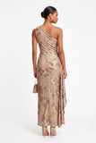 Sheath-Column Ankle Length Sequined Lace Wedding Guest Dress CG0351