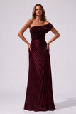 Sheath-Column Floor Length Velvet Metallic Wedding Guest Dress CG0367