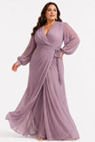 Sheath-Column Floor Length Chiffon Wedding Guest Dress CG0372