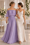A-Line Floor Length Chiffon Wedding Guest Dress CG0373