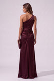 Sheath-Column Floor Length Stretch Satin Wedding Guest Dress CG0382