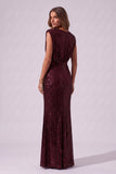 Sheath-Column Floor Length Sequined Wedding Guest Dress CG0383