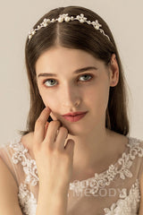 Alloy Headbands with Imitation Pearl and Rhinestone CH0162 - COCOMELODY