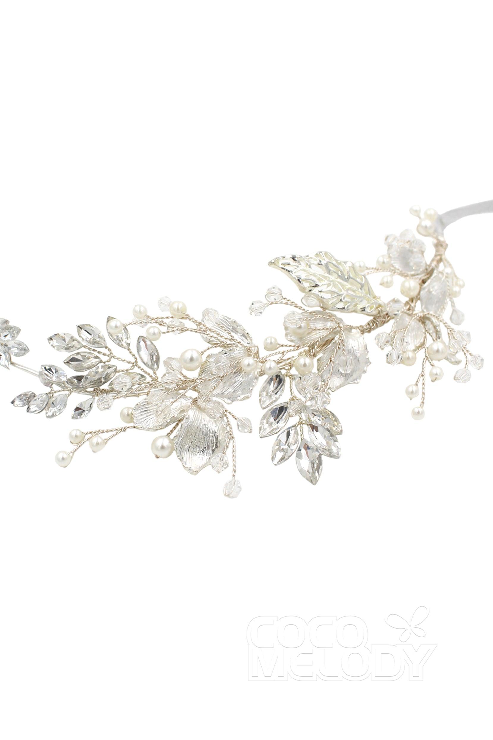 Alloy Headbands with Imitation Pearl and Crystals CH0191 - COCOMELODY