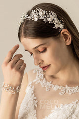 Alloy Headbands with Imitation Pearl and Crystals CH0191 - COCOMELODY