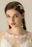 Alloy Hair Combs with Imitation Pearl CH0194 - COCOMELODY