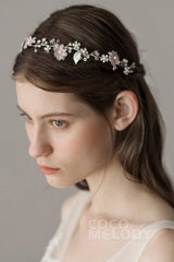 Alloy Headbands with Flower and Crystals CH0209 - COCOMELODY