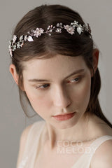 Alloy Headbands with Flower and Crystals CH0209 - COCOMELODY