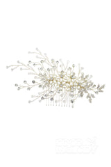 Alloy Hair Combs with Imitation Pearl and Crystals CH0210 - COCOMELODY