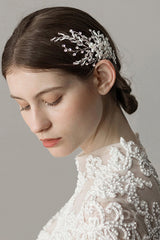 Alloy Hair Combs with Imitation Pearl and Crystals CH0210 - COCOMELODY