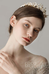 Alloy Tiaras with Imitation Pearl and Crystals CH0217 - COCOMELODY