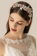 Alloy Headbands with Flower CH0259 - COCOMELODY
