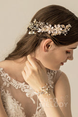 Alloy Hair Combs with Crystals CH0265 - COCOMELODY