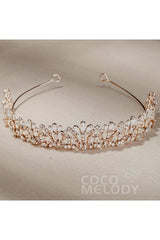Alloy Tiaras with Rhinestone and Opal CH0270 - COCOMELODY