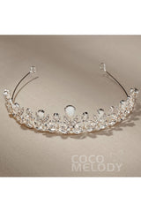 Alloy Tiaras with Rhinestone and Opal CH0271 - COCOMELODY